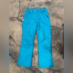 Vibrant Teal Kids Snow Pants